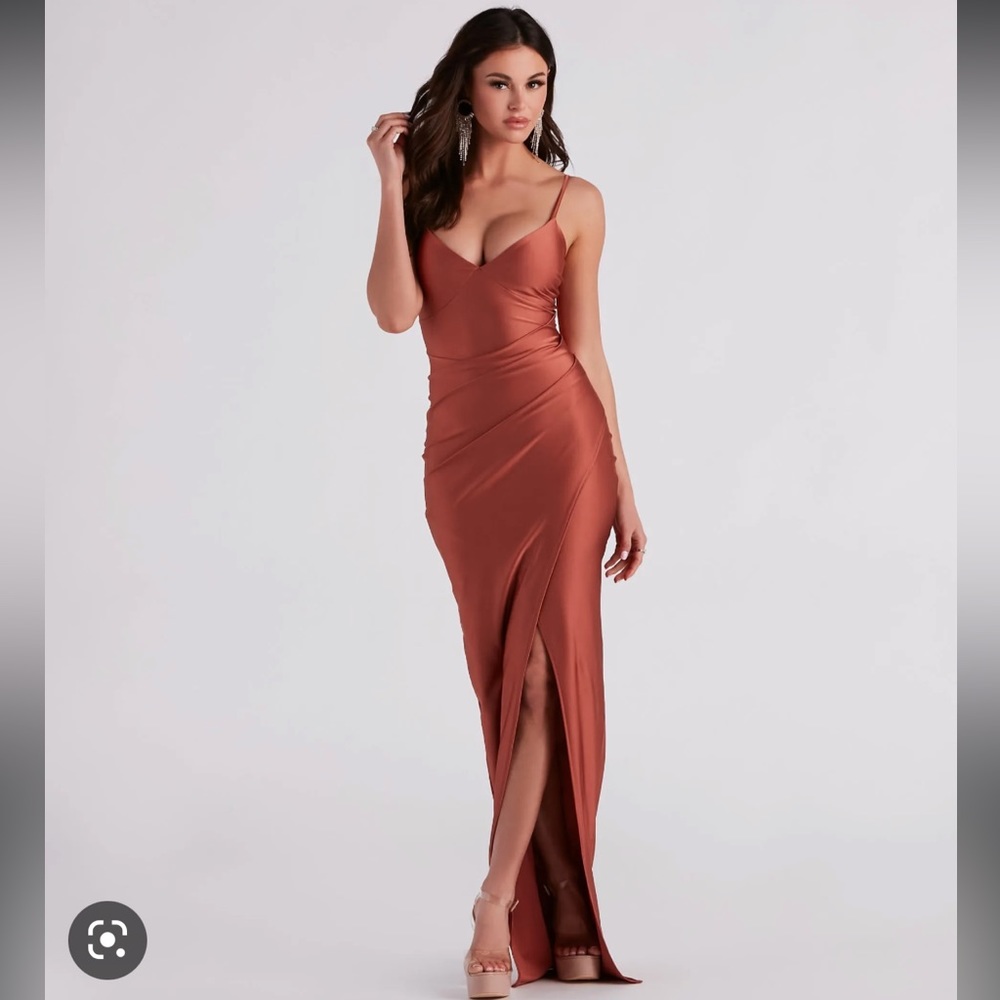 Windsor copper maxi dress